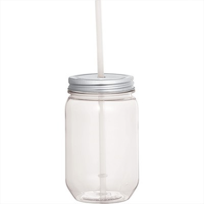Mason Jar 22-oz. with Silver Tin Lid (SM-6922_BUL)
