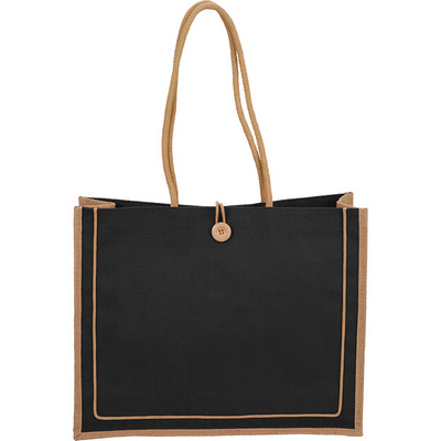 Jute Button Tote (SM-7063_BUL)