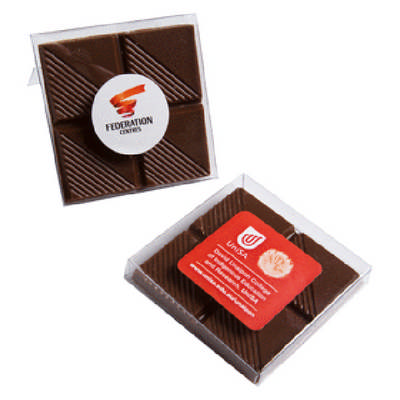 Chocolate block in PVC Stand Up Box (CC009G_CONF)