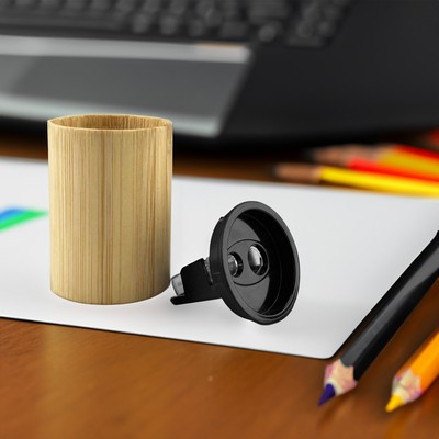 Bamboo Pencil Sharpener (PSH002_DEX)