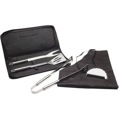 Bbq Tool And Apron Set - (printed with 1 colour(s)) G121_ORSO_DEC