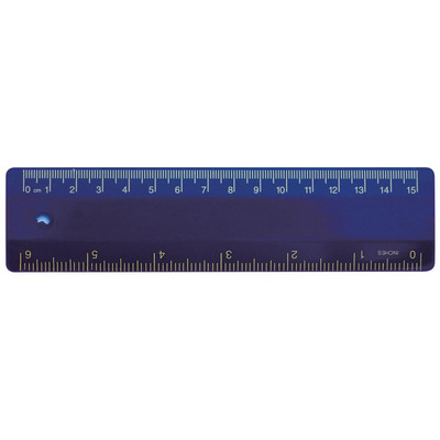 Ruler 15cm Navy Blue - (printed with 1 colour(s)) RULE15CM007_PPI
