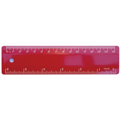 Ruler 15cm Red - (printed with 1 colour(s)) RULE15CM003_PPI