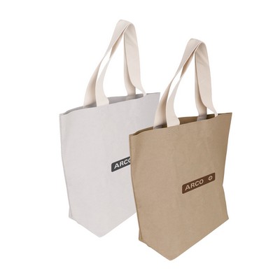 Large Washable Kraft Paper Bag with Cotton Handle(430x345x125mm)