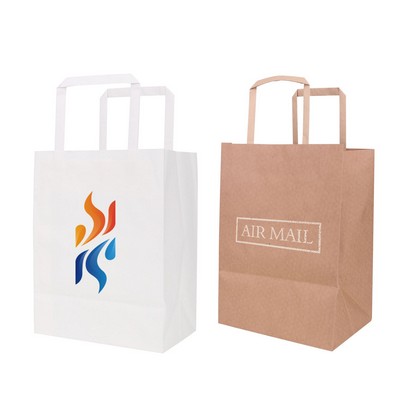 Flat Handle Kraft Paper Bag(175x240x110mm)