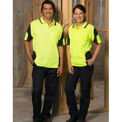 Cooldry Hi-vis Mini Waffle Safety Polo SW71_WIN