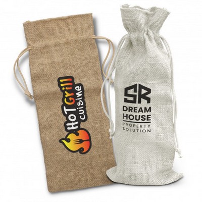 Jute Wine Drawstring Bag - Sale (129164_TRDZ)